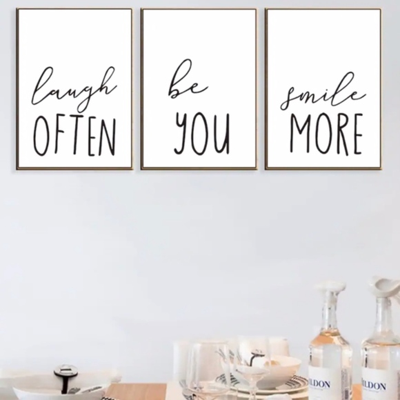 Laugh Often, Be you, Smile More Graphic Wall Art - Picture 3 of 4